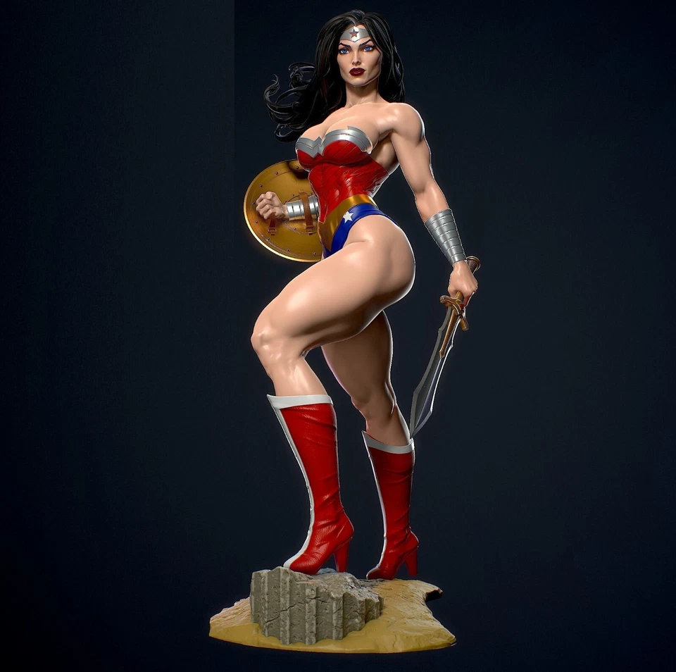 Раскрашенная статуэтка Чудо-женщины сексуальная фигурка 1/4 - Изображение 1 из 4