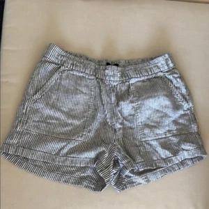 J Crew Linen Blend Shorts Women's XS Striped Gray - Picture 1 of 7