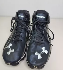 Botines de fútbol americano Under Armour Hammer negros para hombre talla 14 E en buen estado - Imagen 1 de 9