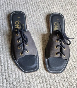 KINO Key West Sandals Chancletica Leather Slides Made In USA Womens Size 9 - Picture 1 of 3