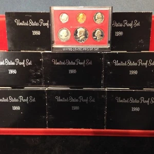 8 Set LOT of 1980-S U.S. Proof Sets ORIGINAL - Picture 1 of 1