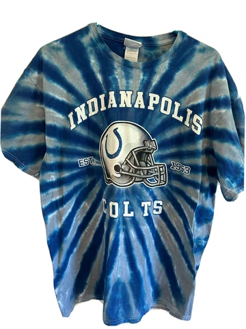Vintage Men's XL NFL Team Apparel Indianapolis Colts Football Tie Dye T Shirt Cover