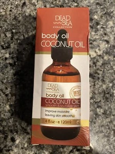 1 Count Dead Sea Collection 4 Oz Coconut Oil Improves Moisture Smooth Body Oil - Picture 1 of 2