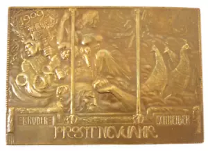 1909 BSW Vienna Bronze Medal Schneider Brothers Wein Austria Happy New Year - Picture 1 of 15