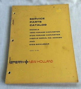1980 Sperry New Holland Service Parts Catalog Forage Harvester & Sicklebar - Picture 1 of 6