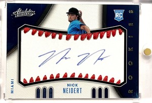 2021 Panini Absolute Nick Neidert Rookie Baseball Auto #/99 Marlins RC