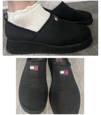 Vintage Y2K Tommy Hilfiger Black Stretchy Slip On Loafers  - Women’s Size 8 - Image 1 of 4