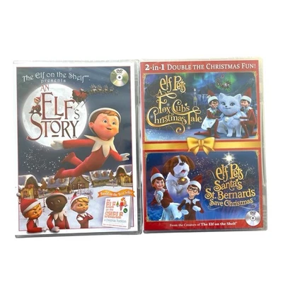 ELF PETS 2-in-1 Christmas Movies DVD Set 2019 Elf On The Shelf Adventures - Image 1 of 2