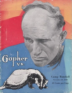 Programa de fútbol americano universitario 1928-11-24 - Wisconsin Badgers V Minnesota Gophers - Imagen 1 de 6