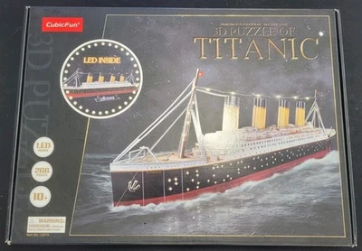 CubicFun 3D Puzzles for Adults - LED Titanic Ship - New In Box Sealed - Image 1 of 2
