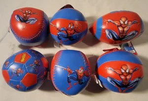 Vtg 2003 Spider-Man Plush Vinyl Balls Set Of 6 New - Picture 1 of 3