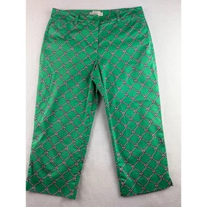 Talbots Petites grün Seilmuster Cropped Hose Größe 8P - Bild 1 von 8