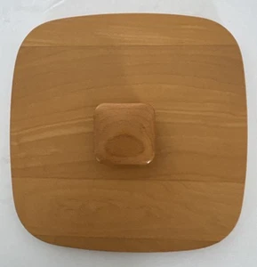 Longaberger Square Maple Wood Basket Lid Only 6.5” Long x 6.5” Wide Clean - Picture 1 of 9