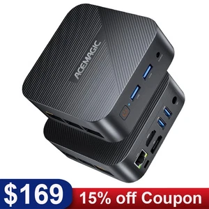 ACEMAGIC 4K Mini PC Intel N97 Windows 11 Pro 16GB RAM 512GB SSD 2.4G/5G WIFI BT - Picture 1 of 13