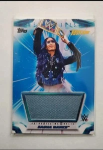 2021 Topps WWE Women’s Division Sasha Banks Mat Relic Blue 1/25  - Picture 1 of 2