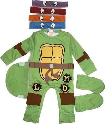 Rubíes Adolescentes Mutantes Tortugas Ninja Bebé 6-12 Meses Disfraz Falta Letra R Foto 1 de 2