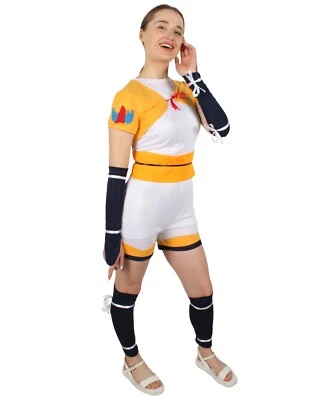 Disfraz de conejo humanoide espacial naranja y blanco para mujer adulta | HC-1889 Foto 1 de 4