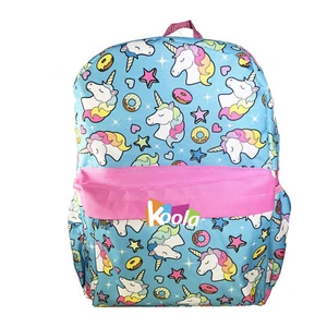 Unicorn Power Colorful Heart Star Rainbow Girl 16 Inches Large School Backpack - Picture 1 of 3