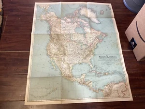 vintage National Geographic map of North America (May 1942) - Picture 1 of 2