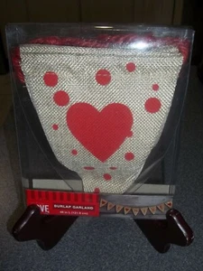 Valentine's "BE MINE" Burlap Garland with Hearts Banner ~ NIB! - Picture 1 of 4
