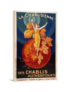 Impresión envolvente en lienzo francés publicidad vino La Chablisienne 16 x 24 - Imagen 1 de 2
