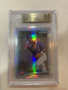 STARLIN CASTRO BGS 9.5 2010 BOWMAN CHROME PROSPECTS REFRACTOR /777 ROOKIE - Picture 1 of 2