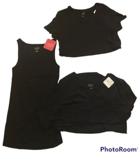 Isabel New Women's Size Medium Black 3 Piece Tank SS & LS V-Neck Maternity Tops - Picture 1 of 7