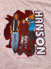Vintage 1997 Hanson Boy Band Tee Polygram Anvil Tag Sz L MmmBop 90s Tour Concert