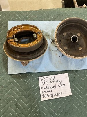 Yamaha Timberwolf 250 1993 rueda trasera derecha cubo freno tambor 237 Foto 1 de 4