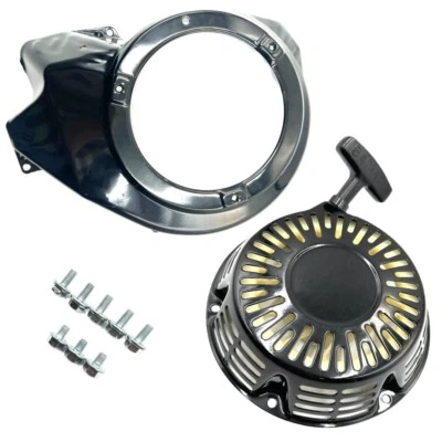 KINDZA Fan Cover Shroud Housing & Recoil Starter for HONDA GX270 GX240 177F Black