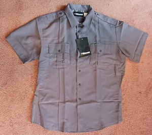 Blauer Short Sleeve Polyester SuperShirt®, Zip Front, 10% Stretch, #8675 - Picture 1 of 12