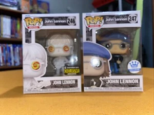 John Lennon Funko Pop! Vinyl Figure #246 EE Exclusive & #247 Funko Exclusive - Picture 1 of 8