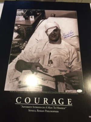 Autographed Gordie Howe Courage Poster Red Wings 28 X 22 JSA Certified Last One. - Image 1 of 4