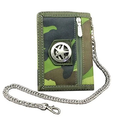 Men's Boy's Army Camouflage wallet Card Purse with safty Chain  - Image 1 of 4