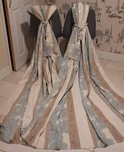 Bespoke Heavy Luxury Triple Pleated Curtains 38" W X 82"D Each Country House - Picture 1 of 14