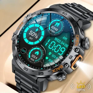 Smart Watch Men HD Screen Waterproof Sport Fitness Watches Flashlight Smartwatch - Picture 1 of 24