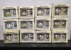 Rare Greenbrier 12 Days of Christmas 2.5" Glass Ornaments - Complete Set - Picture 1 of 7
