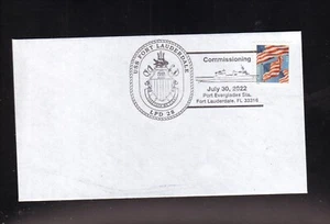 USS Fort Lauderdale Commissioning 2022 Fort Lauderdale FL Pictorial Cancelar a mano - Imagen 1 de 1
