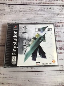 Final Fantasy VII (PlayStation 1, 1997) Black Label Cracked Case NO Manual WORKS - Picture 1 of 8