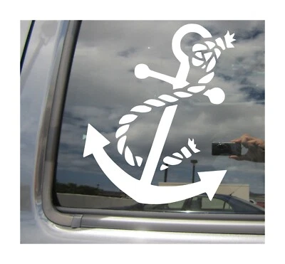 Ancla de barco - Marinero Guardia Costera Marina Coche Ventana Auto Vinilo Calcomanía Adhesiva 10144 Foto 1 de 2
