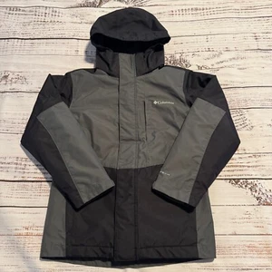 Columbia Interchange Omni-Tech Jacket Pullover Hoodie Grey Black Youth M 10/12 - Picture 1 of 16