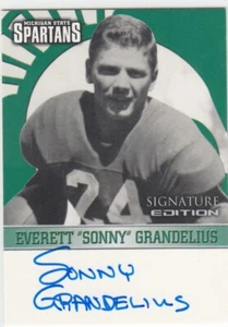EVERETT SONNY GRANDELIUS MICHIGAN STATE MSU AUTO TK LEGACY SPARTANS AUTOGRAPH - Picture 1 of 1