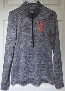 Grauer Damenpullover PINK Victoria’s Secret Baltimore Orioles halber Reißverschluss Medium - Bild 1 von 4