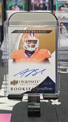 Exquisite Rookie Signatures Andre Branch #11/99 2012 radiocontrol automático Clemson Tigers🔥 Foto 1 de 2