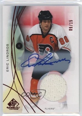 2024 Upper Deck SP Game Used Legends Red Jersey /15 Eric Lindros #183 Auto HOF - Image 1 of 2