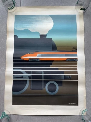 Affiche de Fix-Masseau pour la SNCF 1986 TGV  - 51  x 70 cm - Photo 1/4
