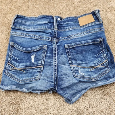 Pantalones Cortos de Jean Hebilla BKE Gabby Denim Envejecido Para Mujer Talla 25 Elastizados Tiro Medio Foto 1 de 4
