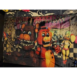 Large FNAF Five Nights At Freddys Wall Photo Backdrop NEW - Picture 1 of 1