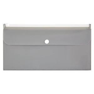 Office Depot® Brand 2-Pocket Envelope, 1-1/4" Expansion, Check Size, Gray - Bild 1 von 1