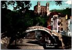 Riviera Dei Fiore Dolceacqua Imperia Italien Bogenbrücke Gebäude Postkarte